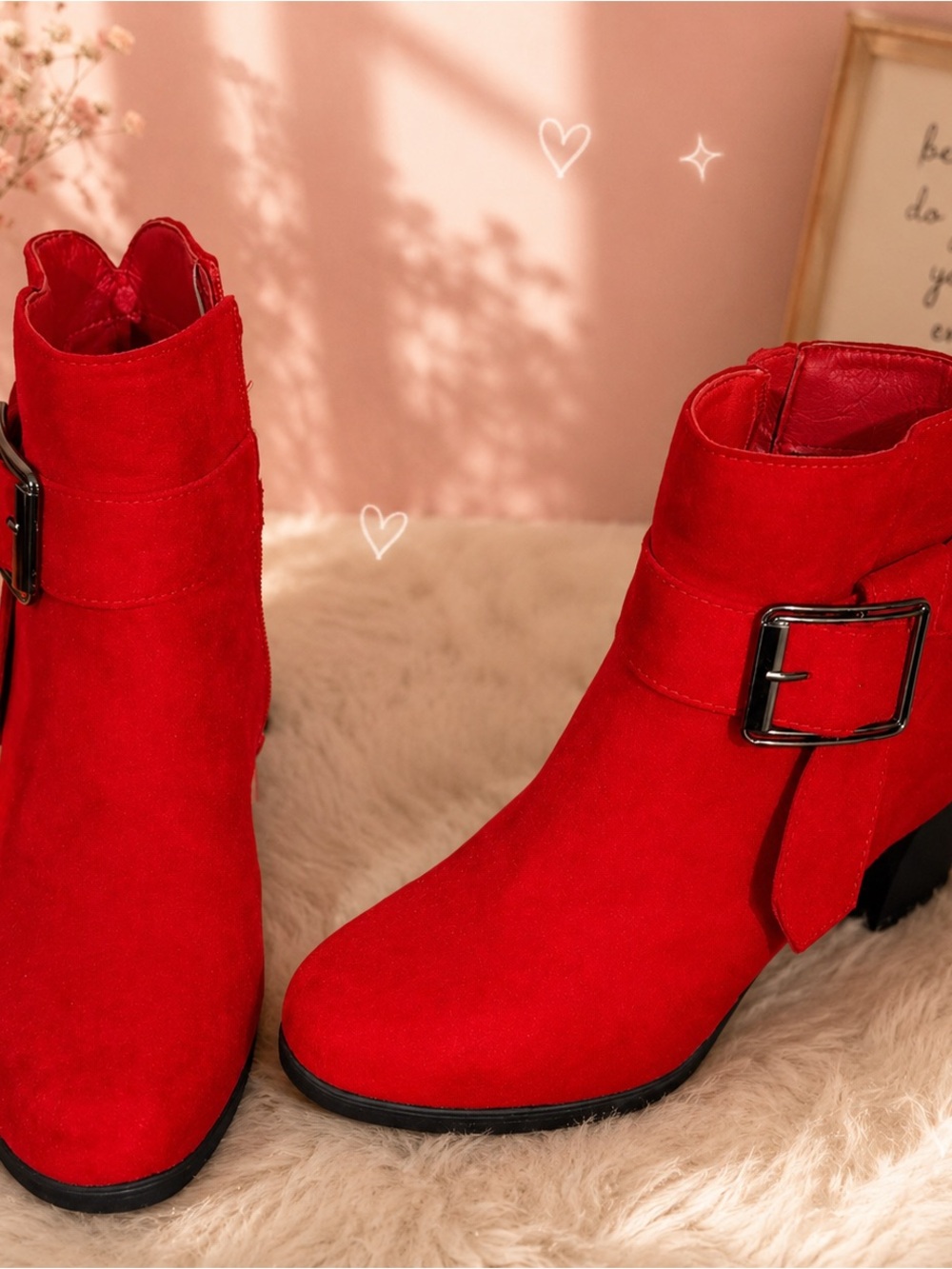 Red Ankle Boots